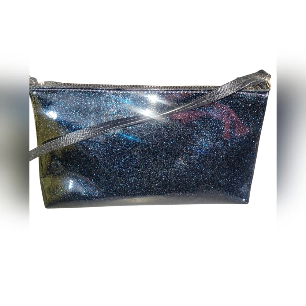 Kate Spade New York Amy Mavis Street Navy Glitter Vinyl Women's Crossbody Bag